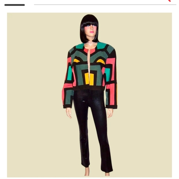 Suede Color Block Jacket! - Picture 6 of 8